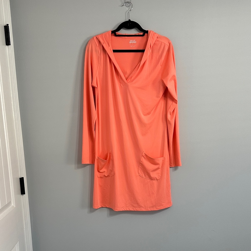 Coral Hooded UPF 50+ Swim Coverup